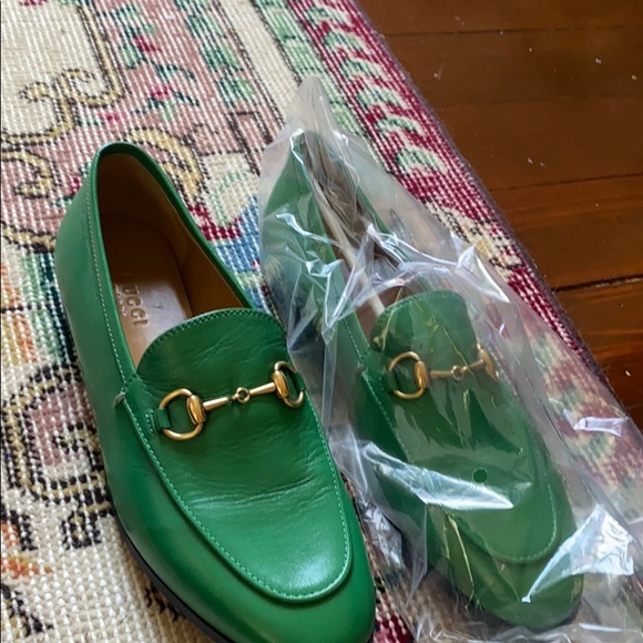 Gucci | Shoes | Nib Gucci Green Loafers 